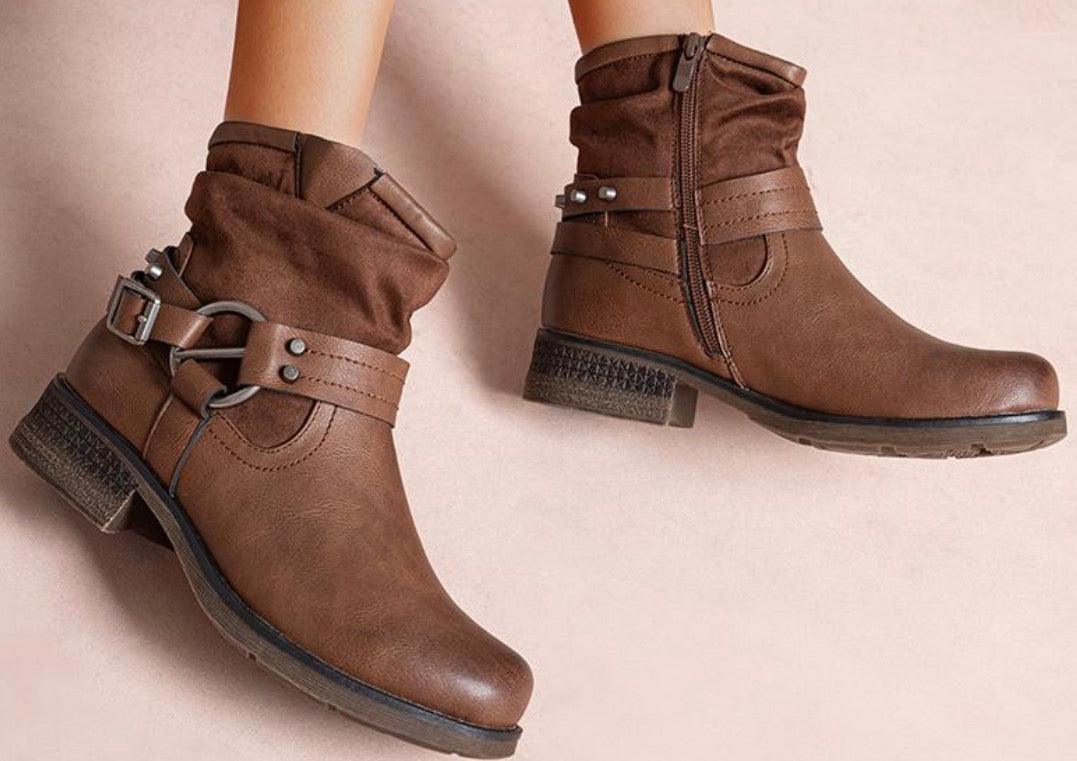 Bottillon Femme avec Fermeture Éclair – Talon Bloc 3,5 cm Automne-Hiver