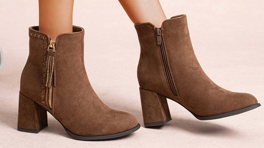 Bottine en Suédine Femme – Veloutée, Chic & Polyvalente Automne-Hiver