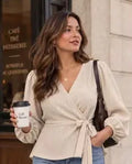 Blouse Portefeuille Femme – Décolleté Flatteur en 6 Coloris S à XL