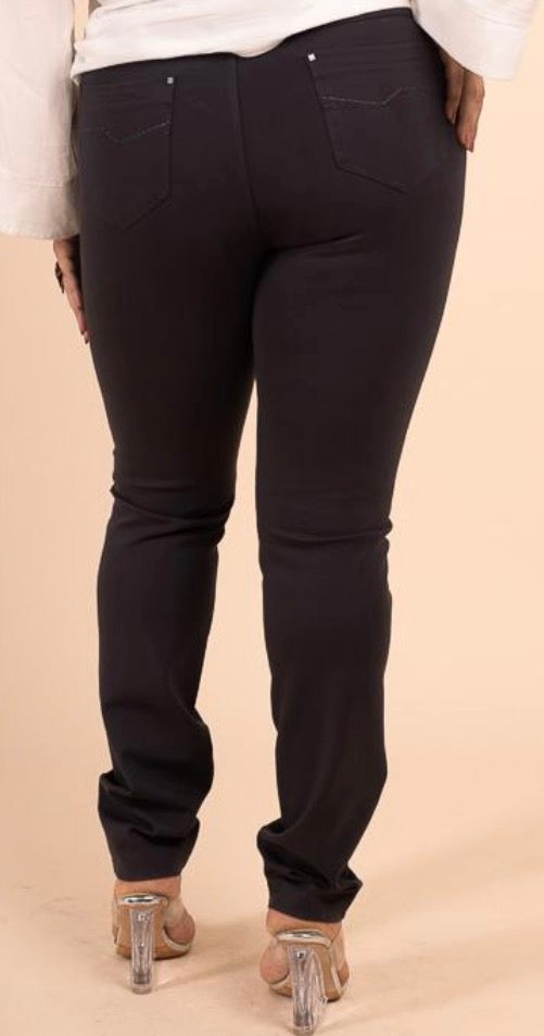 Pantalon Gris Stretch Grande Taille Femme – Coupe Flatteuse & Confortable