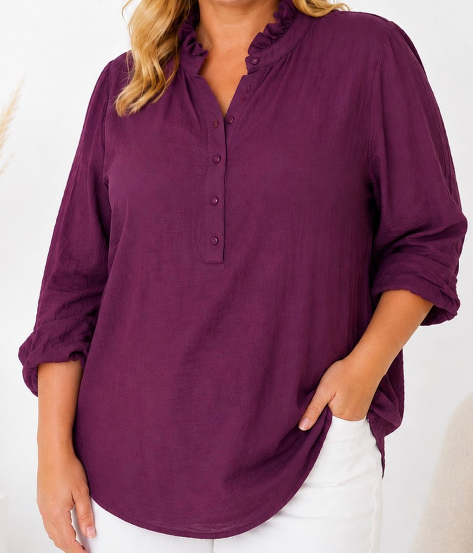 Chemisier Classique Femme Grande Taille – 4 Coloris du 40-42 au 50-52
