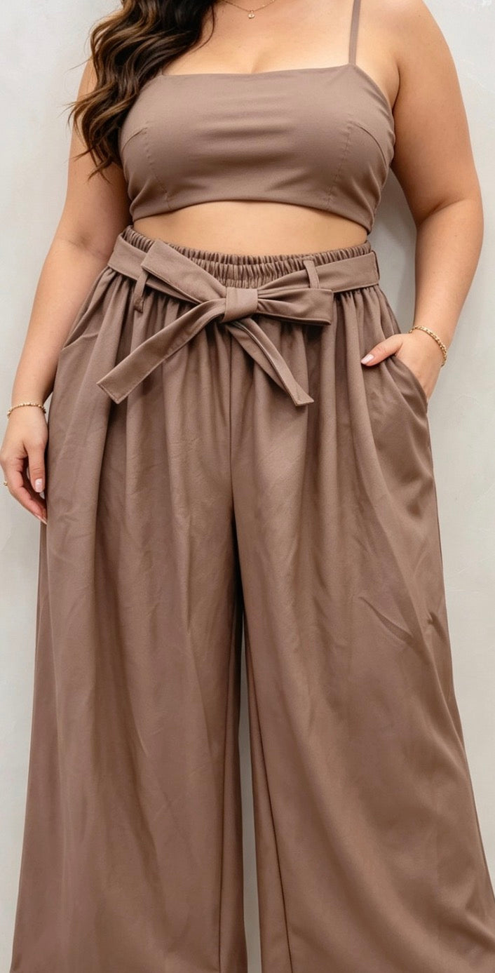 Pantalon Grande Taille Similicuir – Palazzo Wide-Leg 3 Coloris