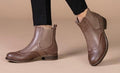 Bottines Chelsea Python Femme – Audacieuses, Confortables & Taupe Polyvalent