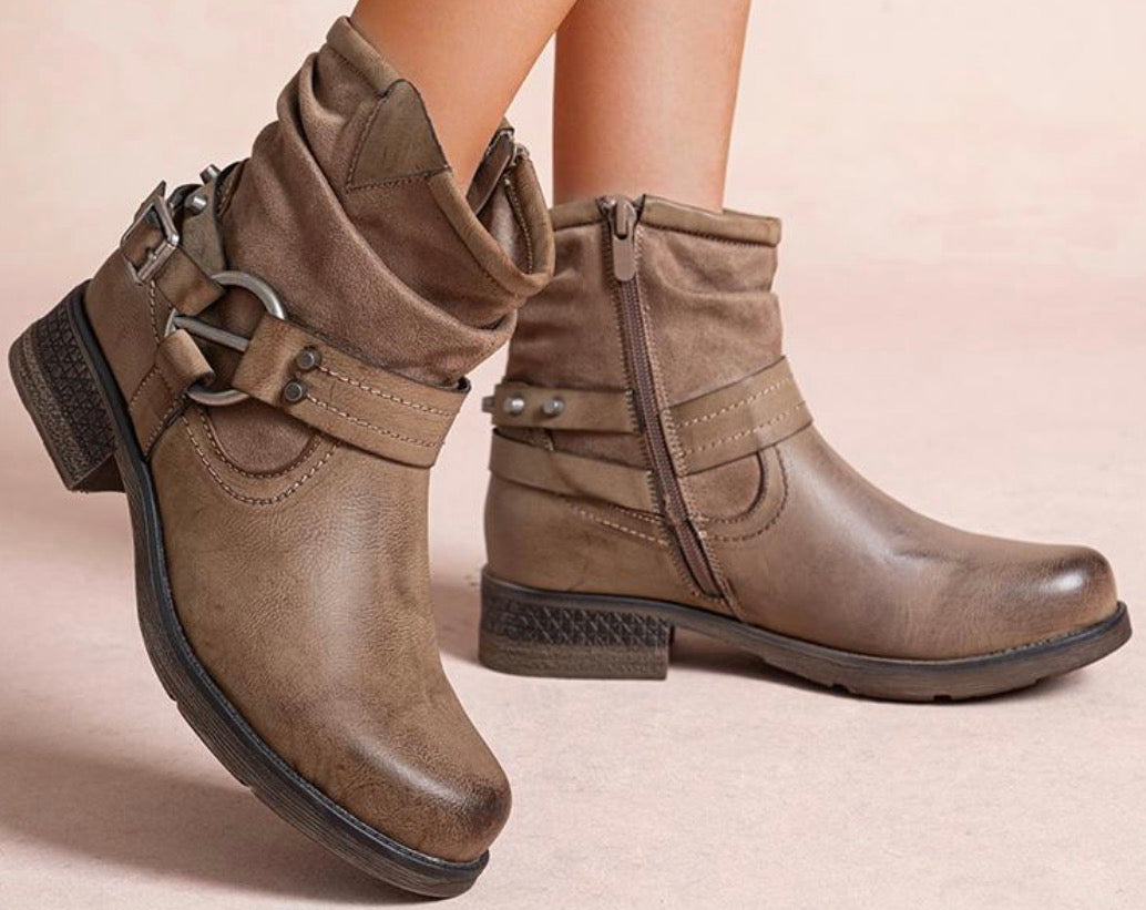 Bottillon Femme avec Fermeture Éclair – Talon Bloc 3,5 cm Automne-Hiver