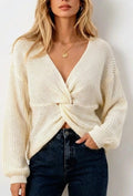 Pull Cache Cœur Femme – Décolleté Croisé Flatteur & Romantique
