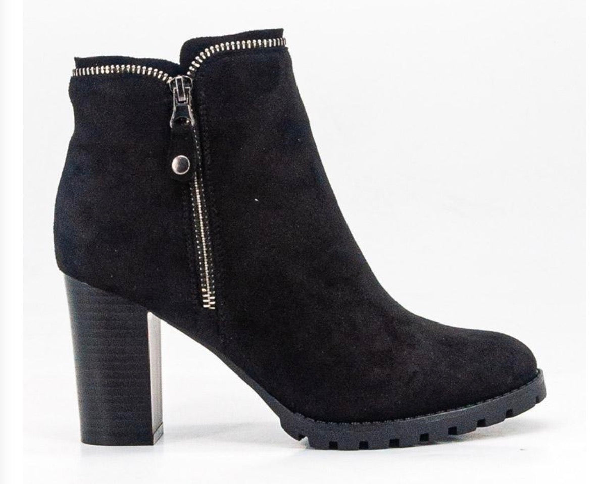 Bottines à Talon avec Zip Femme – Élégantes, Pratiques & Polyvalentes Noir
