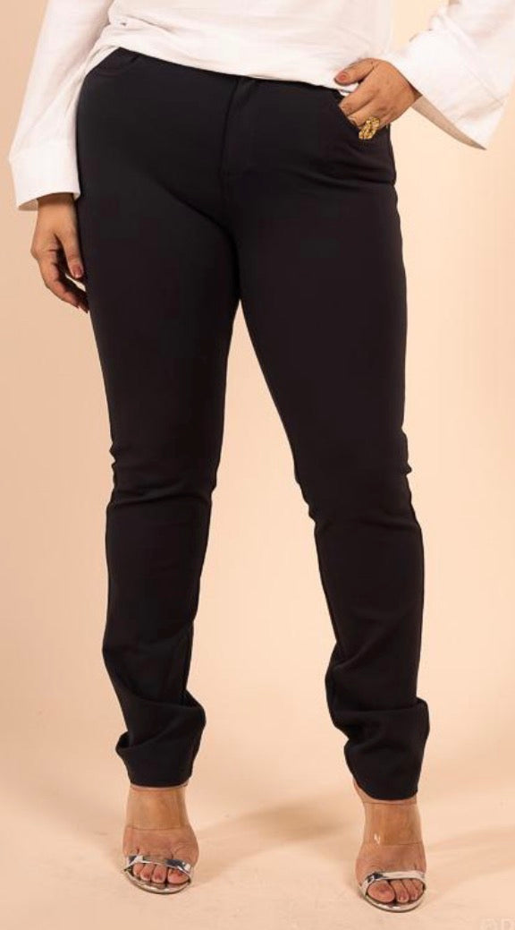 Pantalon Gris Stretch Grande Taille Femme – Coupe Flatteuse & Confortable