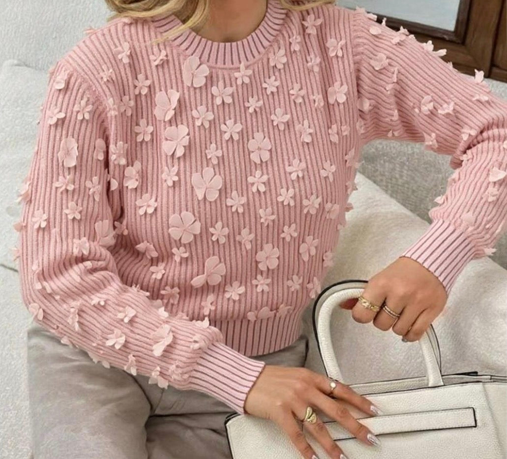 Pull Fantaisie Dentelle Florale Femme – Romantique & Girly Bordeaux