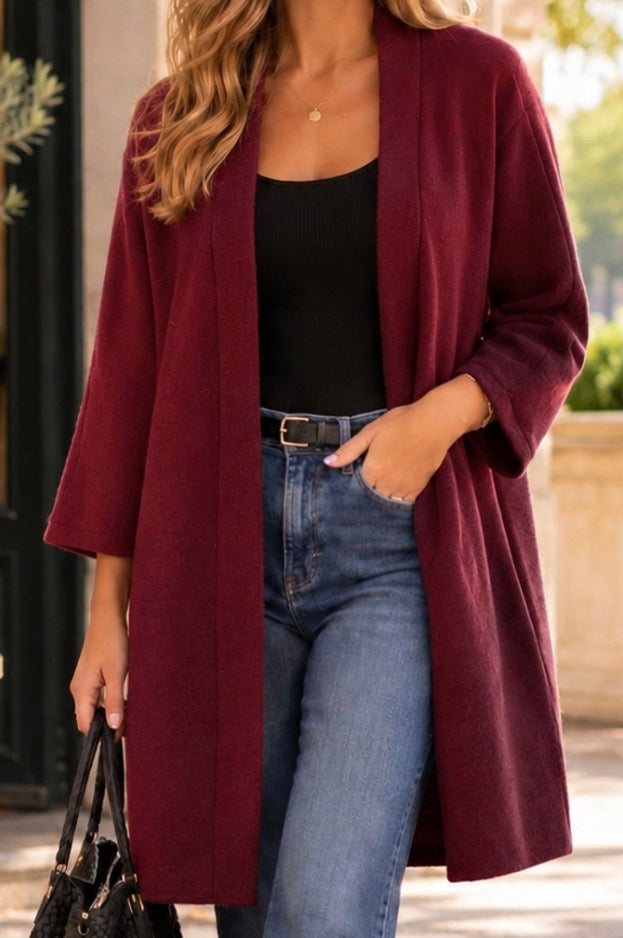 Gilet Pull Long Doux Femme – 8 Coloris Tailles 38-52