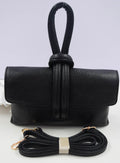 Sac à Main Minimaliste Femme – Poignée Nouée Noir & Brun Chic
