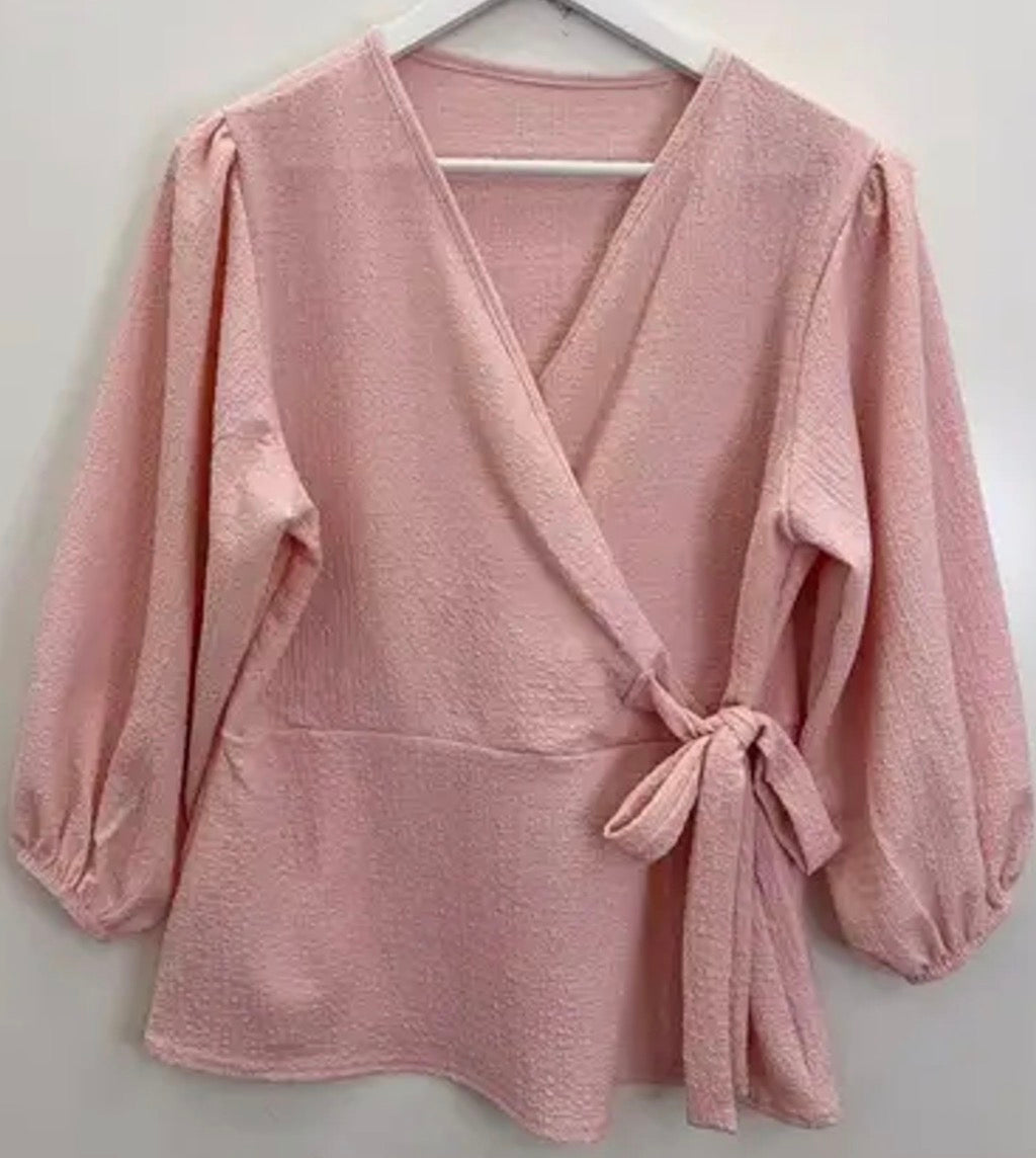 Blouse Portefeuille Femme – Décolleté Flatteur en 6 Coloris S à XL