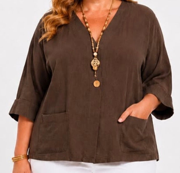 Veste Fluide Casual Chic 100% Viscose Femme – 7 Coloris Tailles 38-46