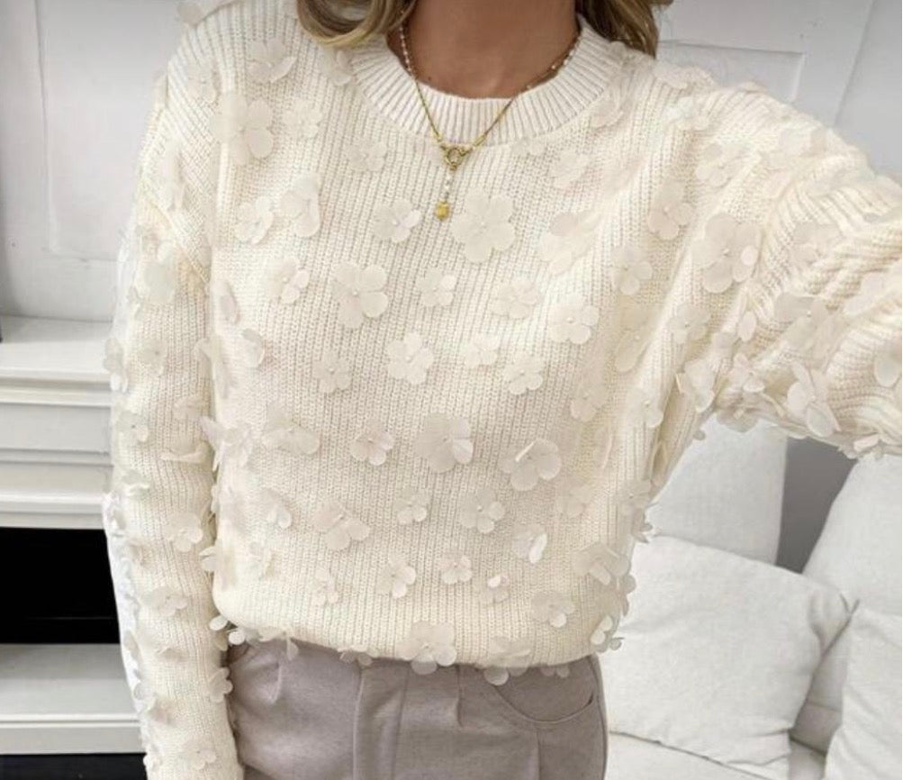Pull Fantaisie Dentelle Florale Femme – Romantique & Girly Bordeaux