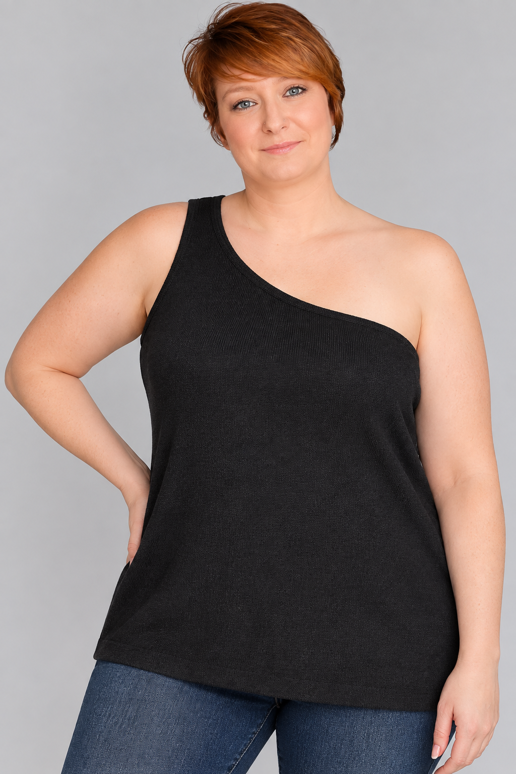 Blouse Transversale Noire - ventre couvert
