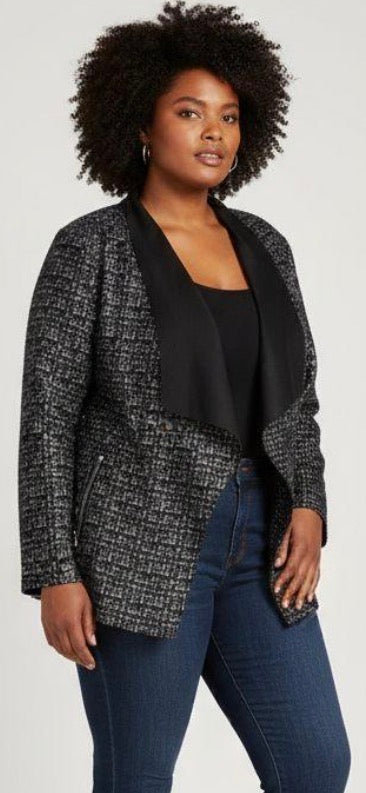 Gilet veste imprimé casual noir