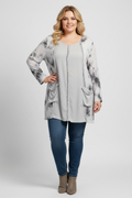 Tunique grise tie-dye grande taille femme