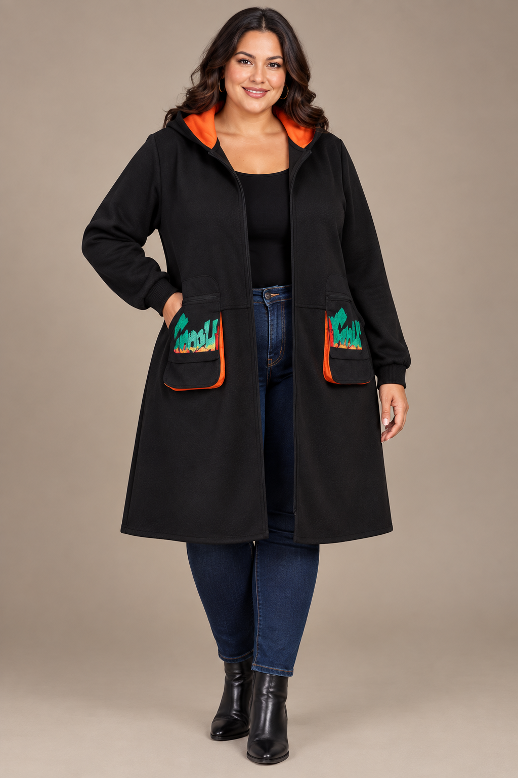 Manteau Noir Grande Taille